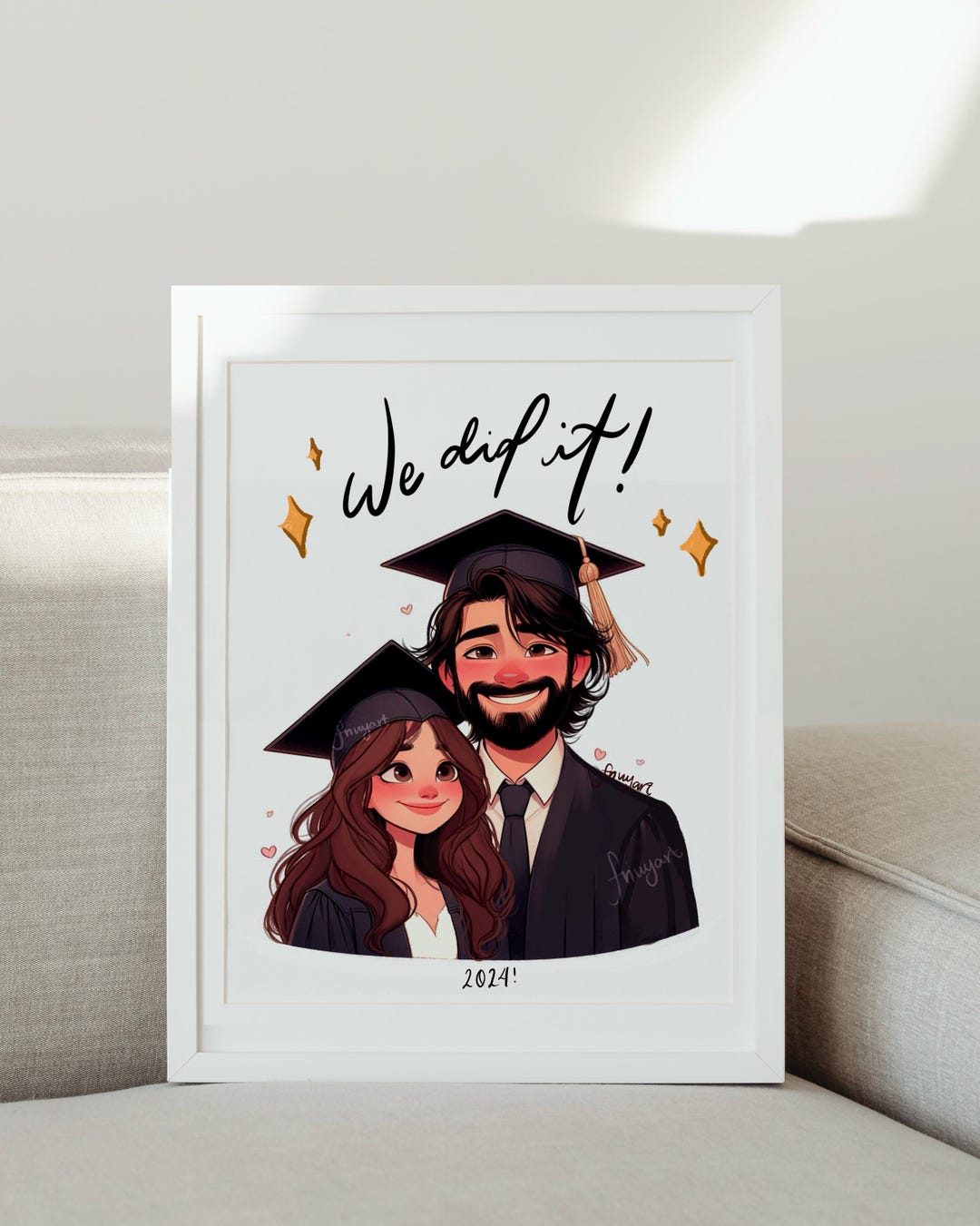 Graduation Cartoon Portrait, Graduation Gift, Custom Friends Portrait ...