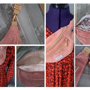 corduroy fanny pack Pink