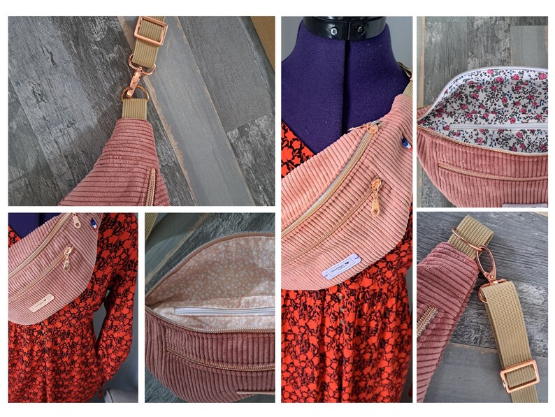 corduroy fanny pack Pink