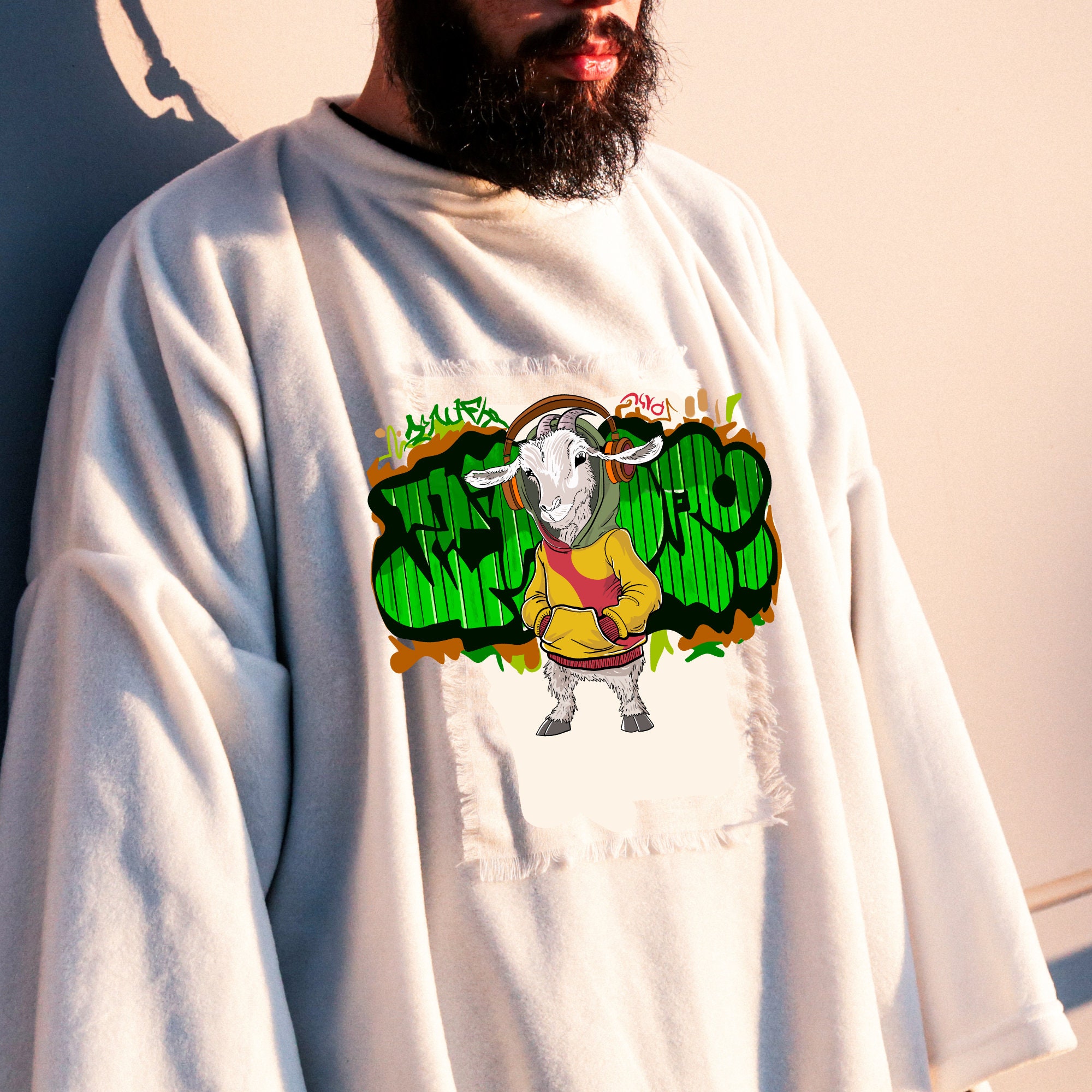 T-shirt Graffiti Goat (5) PNG/ Designs Bundle/streetwear/png