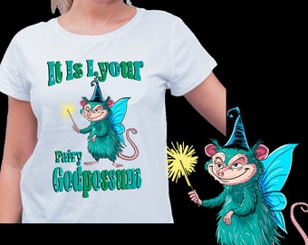 To ja, twoja wróżka, Godpossum Png, Possum Png, Godpossum Png, projekt sublimacji, pobieranie cyfrowe, głupi mem opos, zabawny opos PNG