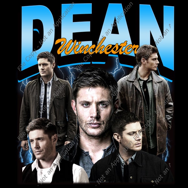 Dean Winchester T Shirt Design PNG Instant Download