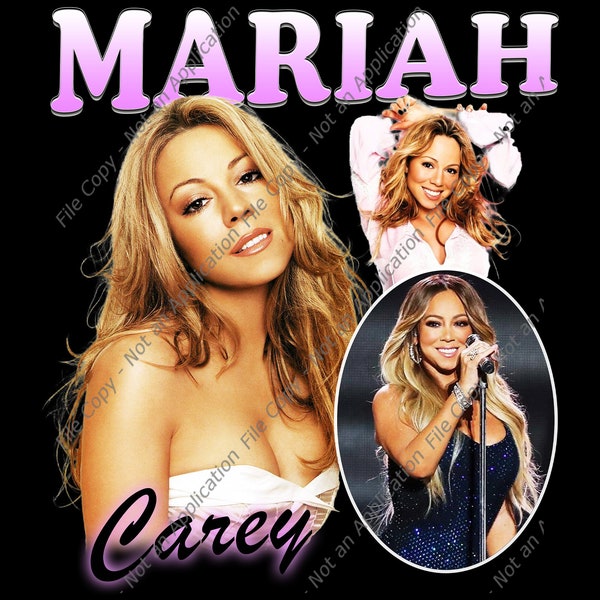 Mariah Carey Camiseta Diseño PNG Descarga instantánea 300 dpı png