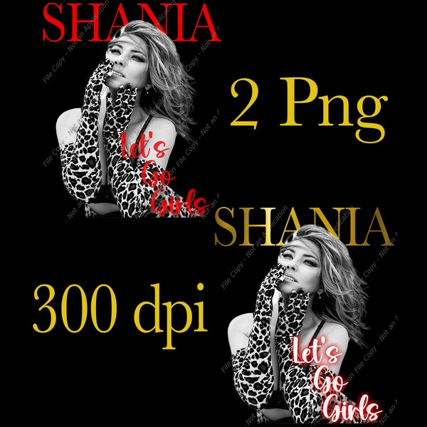 Shania Twain 2 PNG file, Vintage Shania Twain Tour T-Shirt Design Ready To Print, Shania Twain Digital Download, Instant Download