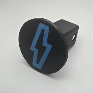 Housse pour attelage de remorquage de style Lightning Ford | Accessoire de camion VE | Bouchon avec logo Lightning Bolt | Capuchon de récepteur de 2 po. | Cadeau éclair F150