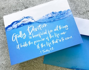 Dedicación Bautismo - Tarjeta de saludo de agua de los Testigos de Jehová - Asamblea de la Convención