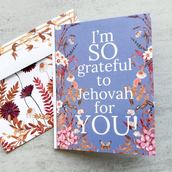 Jehovah's Witness Greeting Card: Floral Thank You, Encouragement