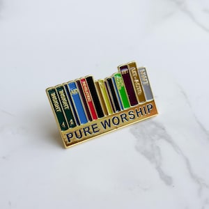 JW Enamel Pin - Pure Worship - Theocratic Library Jehovah's Witness