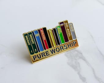 JW Enamel Pin - Pure Worship - Theocratic Library Jehovah&#39;s Witness