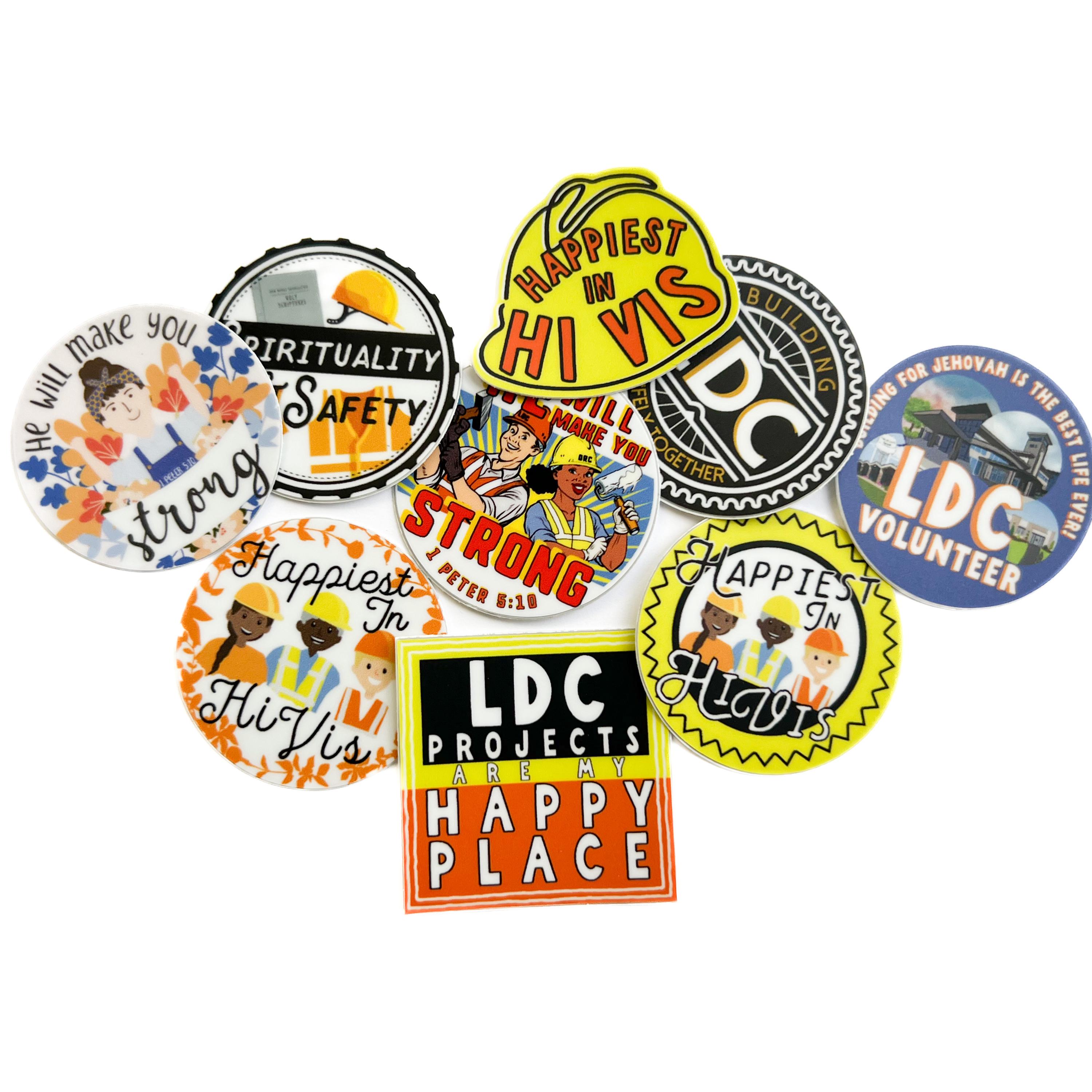 Ldc Sticker Design LDC Mixed Hard Hat Sticker - JW Gifts - Etsy