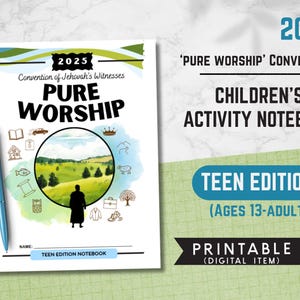 Libro de actividades de la Convención Infantil de los Testigos de Jehová - Adoración Pura (Cuaderno Infantil 2025) Archivo PDF digital descargable