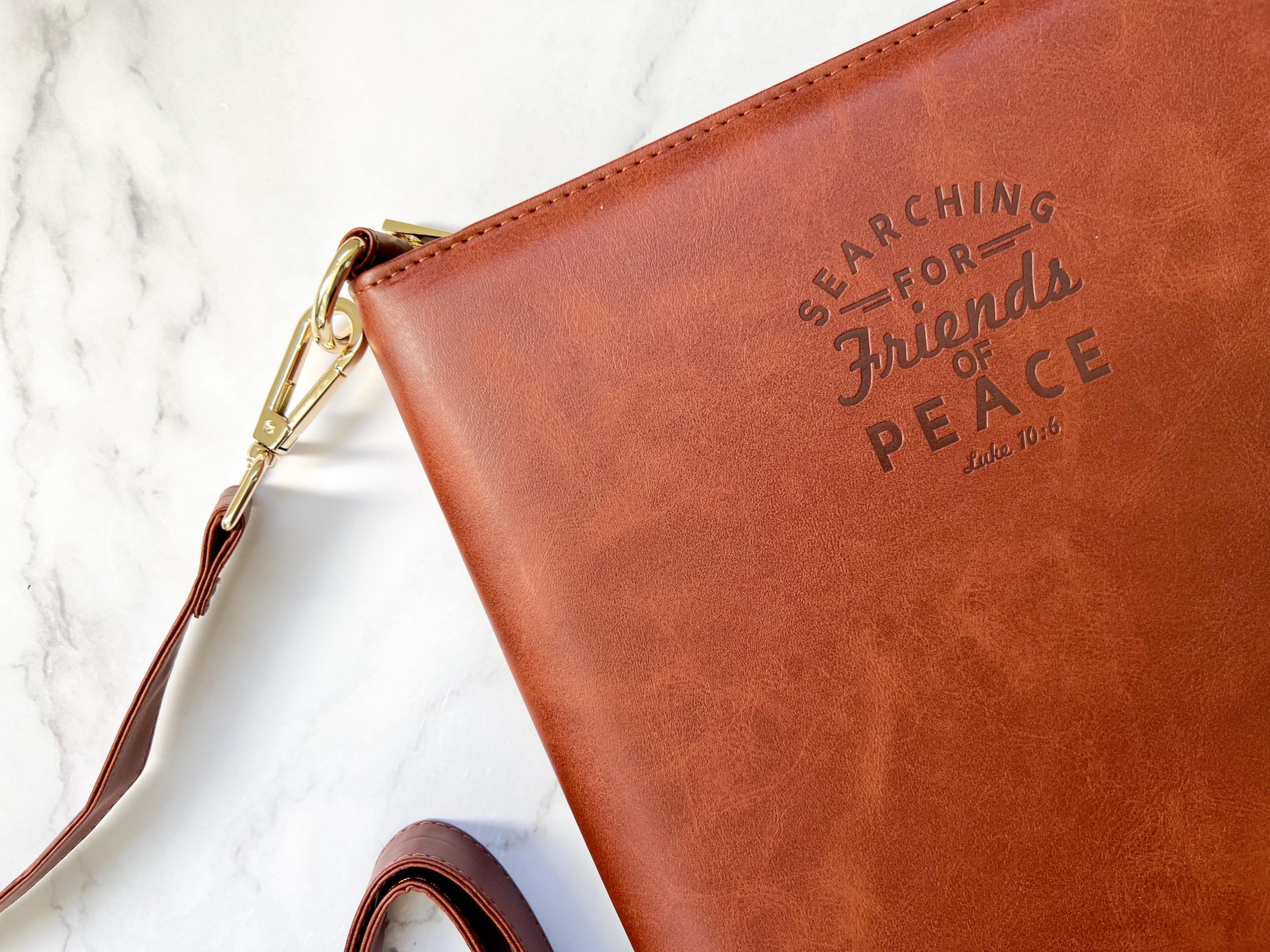 JW Field Ministry Brown Faux Leather Organizer - Regular Pioneer Publisher Magazine Tract Holder