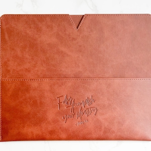 JW Field Ministry Brown Faux Leather Organizer - Regular Pioneer Publisher Magazine Tract Holder