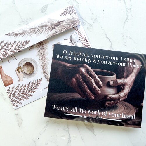 Carte de voeux JW : Jéhovah vous forme, baptême