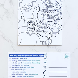 JW Geschenke Postkarten - Kinder Kinder können Sie Jesus glücklich machen Jesus-Jehovas Zeugen regelmäßige Pionier