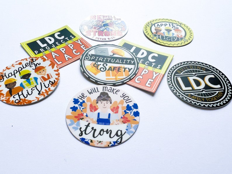 Ldc Sticker Design LDC Mixed Hard Hat Sticker - JW Gifts - Etsy
