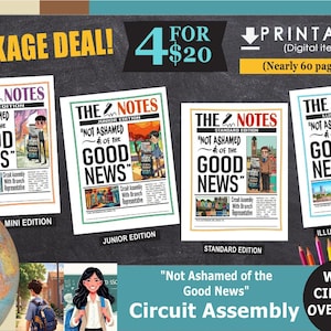PAQUETE DE OFERTA: No nos avergonzamos de las buenas noticias Cuadernos para niños imprimibles Granos de mostaza digitales imprimibles