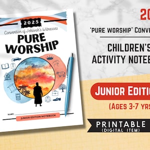 Libro de actividades para niños de los Testigos de Jehová: Convención de Adoración Pura (Cuaderno infantil 2025) Archivo PDF digital - Granos de mostaza