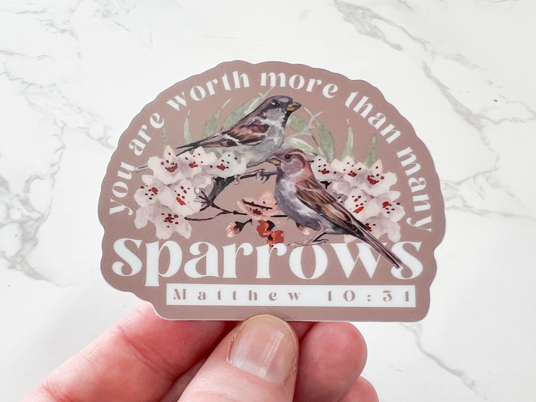 JW Gifts - You Are Worth More Than Many Sparrows - Vinyl Waterproof ...