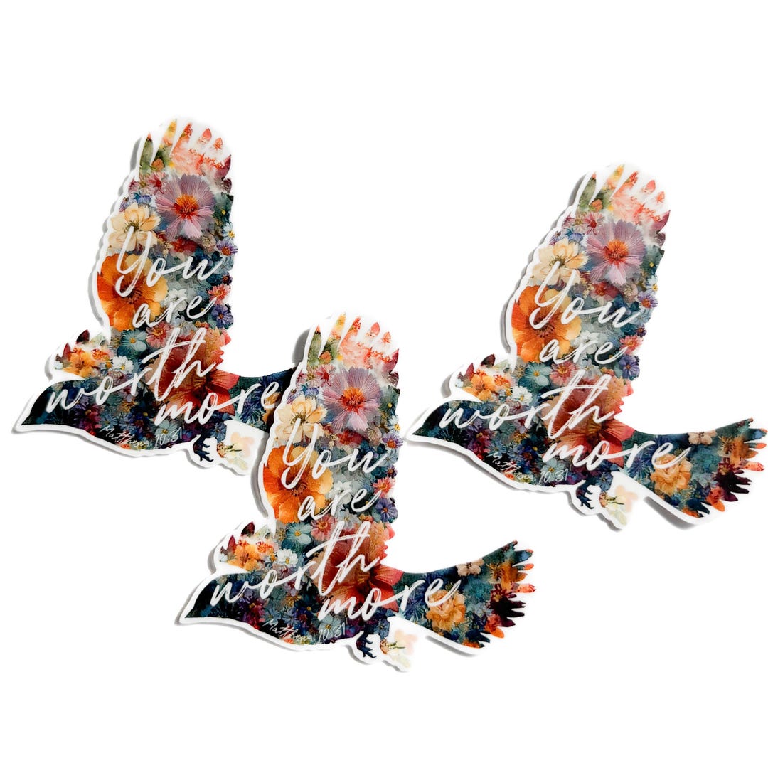 JW Gifts - You Are Worth More Than Many Sparrows - Vinyl Waterproof ...