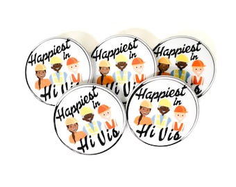 LDC Pins - JW Happiest in Hi Vis