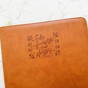 JW Field Ministry Tan Faux Leather Organizer - Regular Pioneer Publisher Magazine Tract Holder