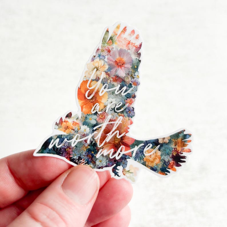 JW Gifts - You Are Worth More Than Many Sparrows - Vinyl Waterproof ...
