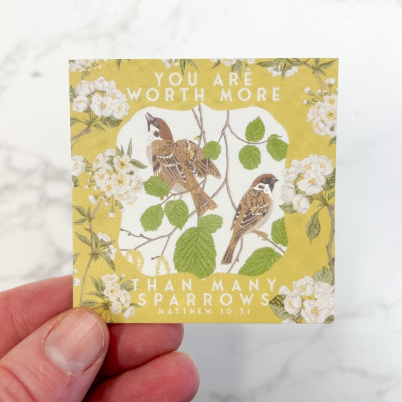 JW You Are Worth More Than Many Sparrows Anxiety Mini Cards - Etsy