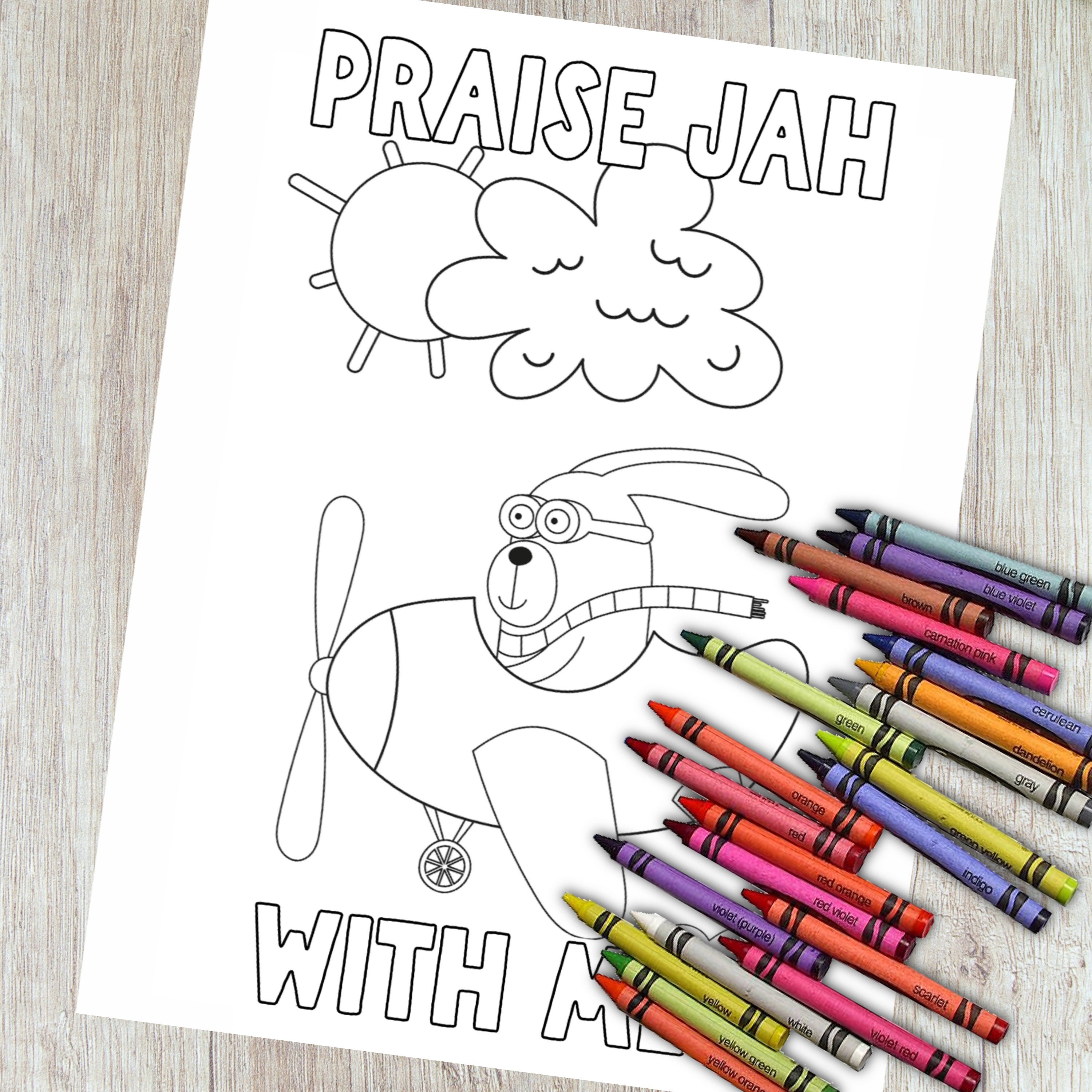 JW Coloring Sheet Printables Kids Praise Jah With Me Print at Home Etsy