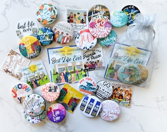 JW Pioneer Gift Bag: Card, Pin & Sticker