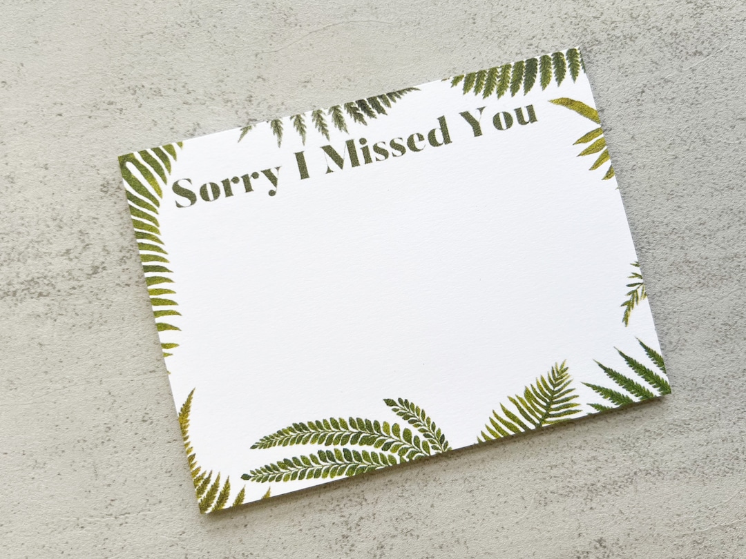 JW Ministry Supplies - Sorry I Missed You - Fern Sticky Notes - Regular ...