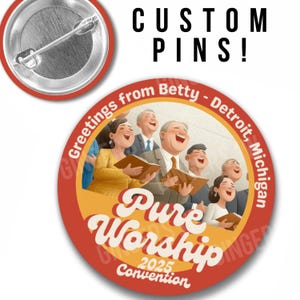 JW Pins - Custom Personalized 2025 Special Convention  - Pure Worship