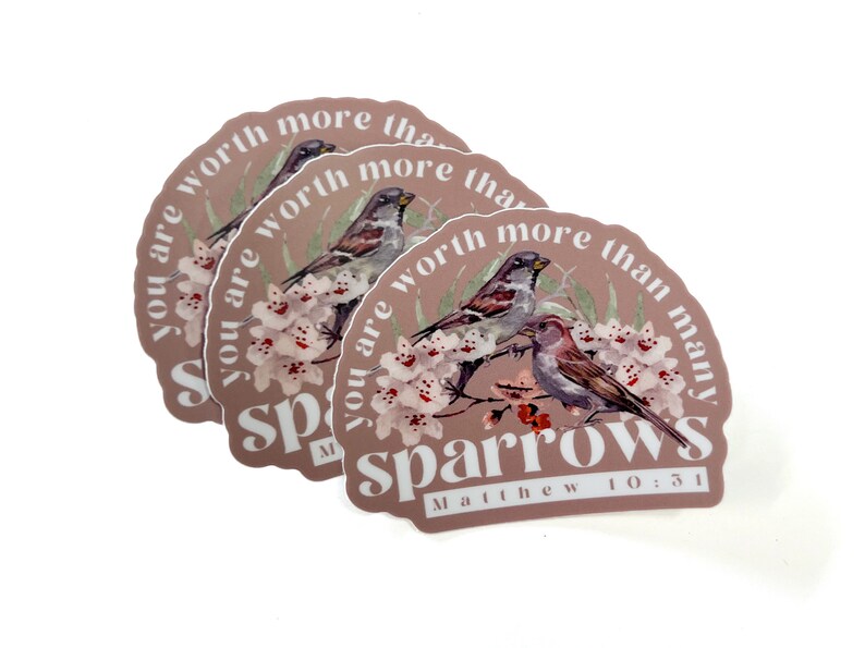 JW Gifts - You Are Worth More Than Many Sparrows - Vinyl Waterproof ...