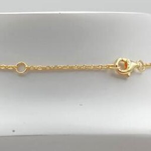 May include: A gold chain necklace with a lobster clasp closure.