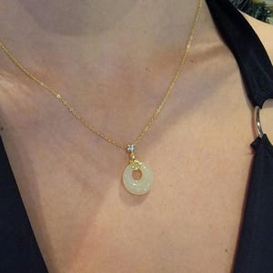 Natural Jade Necklace For women - Minimalist Dainty Gift for Womens Birthday - Perfect for Everyday Wear or for going out image 2