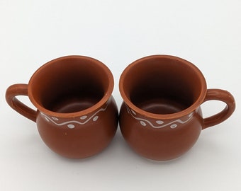 Cappuccino Cup Porcelain Set Of Two Brown Color Great For Any Occasion