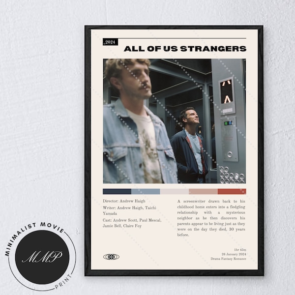 All Of Us Strangers Poster - DIGITAL DOWNLOAD - Minimalist Movie Print - Customisable