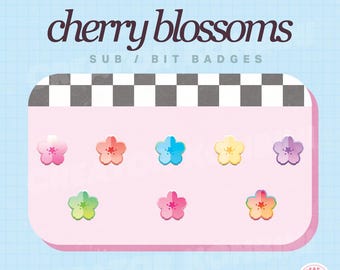 Cherry Blossoms - Sub/Bit Badges