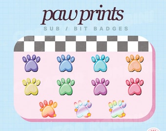 Paw Prints - Sub/Bit Badges