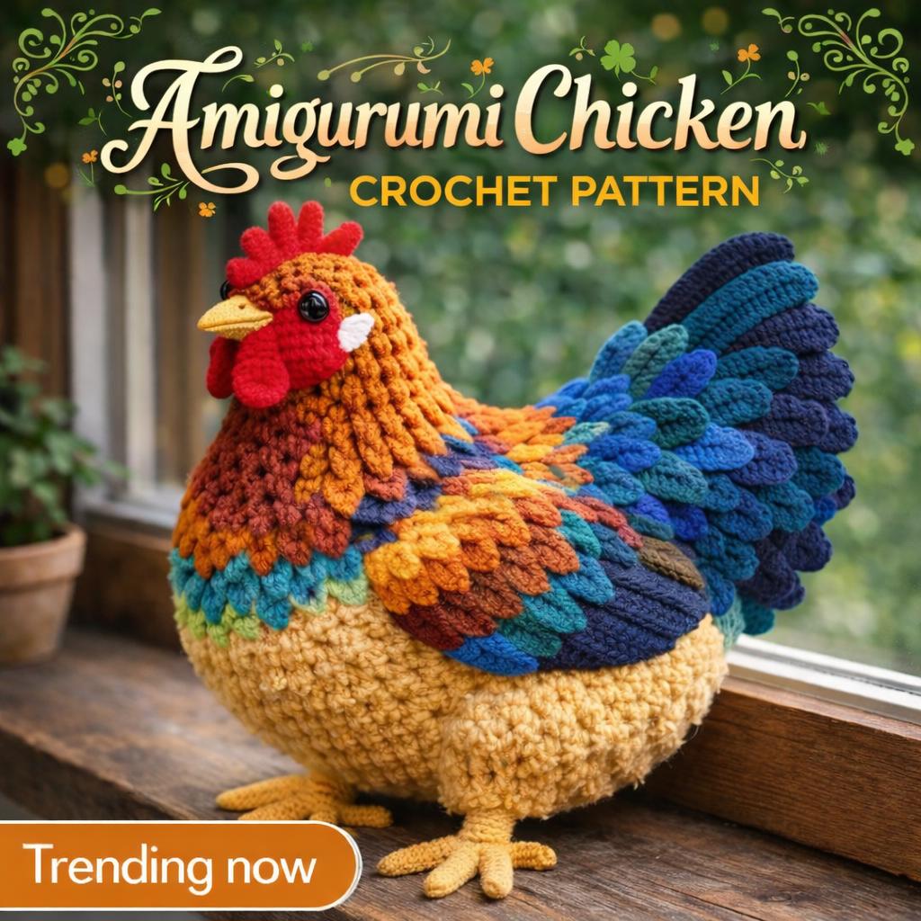 30 Rooster Crochet Patterns to Add Farmhouse Charm to Your Home Decor 12 Rooster Crochet Pattern for a Realistic Farmhouse Bird