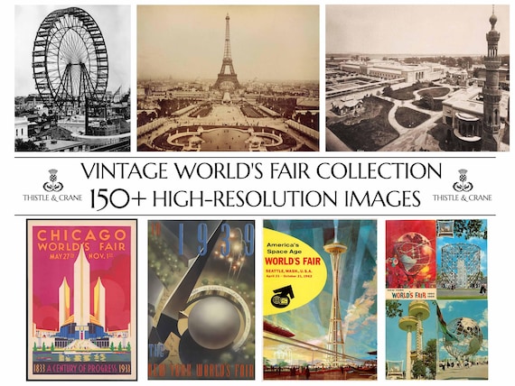 150+ Original Vintage World’s Fair Collection | High Resolution and 300 DPI | Digital Download | Printable Wall Art | Home Décor