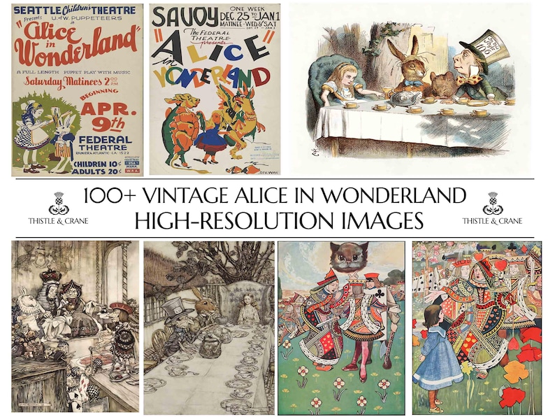 100+ Original Vintage Alice in Wonderland Collection | Remastered Art ...
