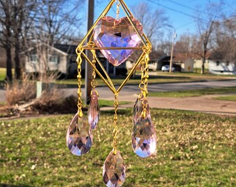 Spiral Handmade Gift Suncatcher Crystal Rainbow Maker Home Decor ...