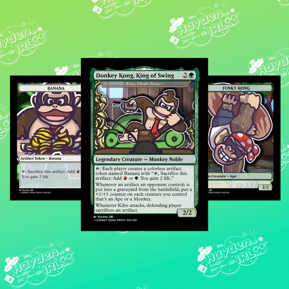 mtg donkey cards Donkey Kong MTG Commander Proxy