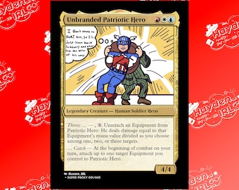 Patriotic Hero MTG Commander Proxy