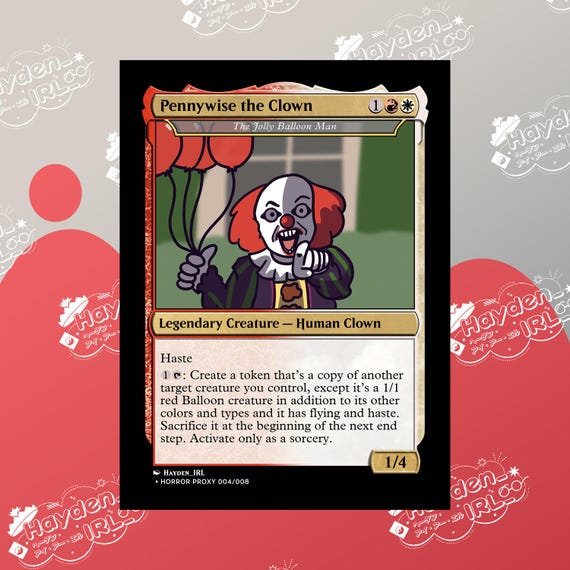 clown mtg cards Magic The Gathering - Unfinity Crew 2 Unfinity (UNF) #472 Illustrated by Ralph Horsley Magic Pennywise MTG Commander Proxy -