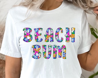 Beach Bum PNG Sublimation Design, Digital Download Only Summer Tropical Print Clipart png Beach Fun Tshirt Design png Beach Life Summer Fun