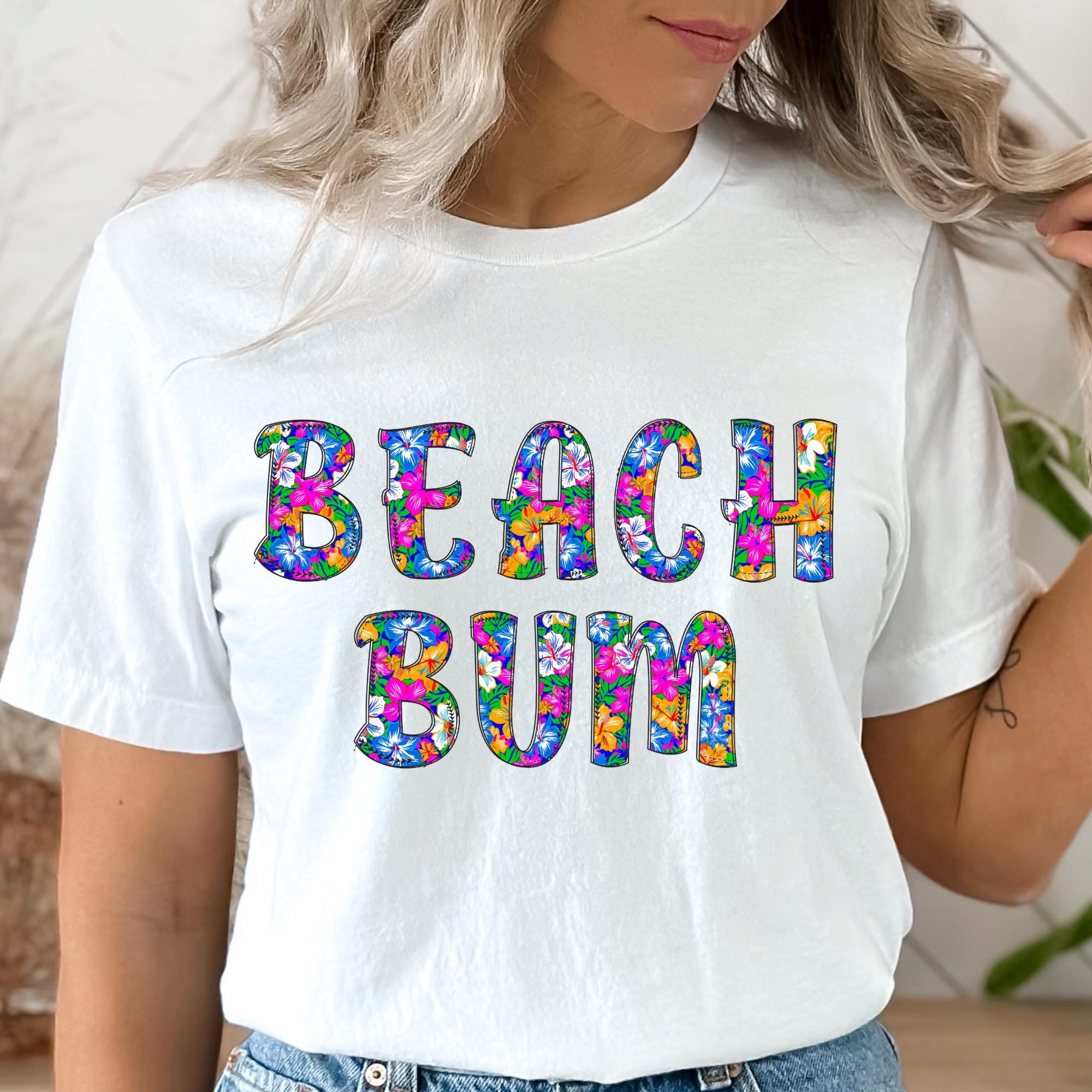 Beach Bum PNG Sublimation Design, Digital Download Only Summer Tropical Print Clipart png Beach Fun Tshirt Design png Beach Life Summer Fun