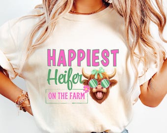 Sassy Cow PNG Cute Cow Sublimation Design Crazy Cow png Trendy Cow png Crazy Friend Gift Happiest Heifer On the Farm Funny Farm Animal