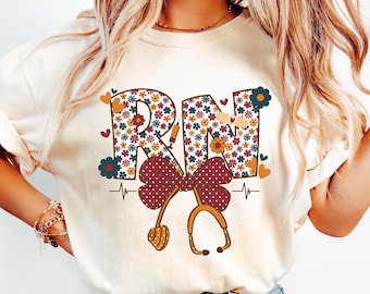 Cute RN Nurse png Nurse Life png RN Nurse Sublimation Design Nurse Floral png Preppy Nurse Floral Coquette PNG Trendy Stethoscope Bow png